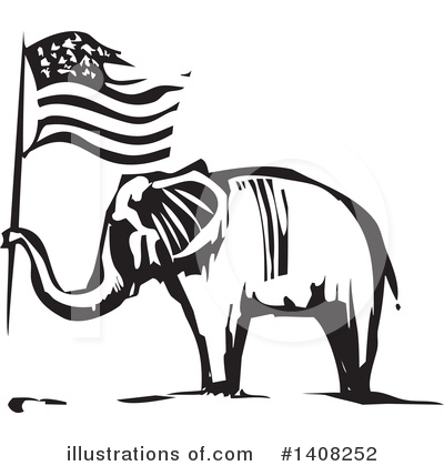Royalty-Free (RF) Elephant Clipart Illustration by xunantunich - Stock Sample #1408252