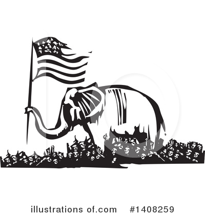 Royalty-Free (RF) Elephant Clipart Illustration by xunantunich - Stock Sample #1408259