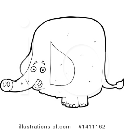 Royalty-Free (RF) Elephant Clipart Illustration by lineartestpilot - Stock Sample #1411162