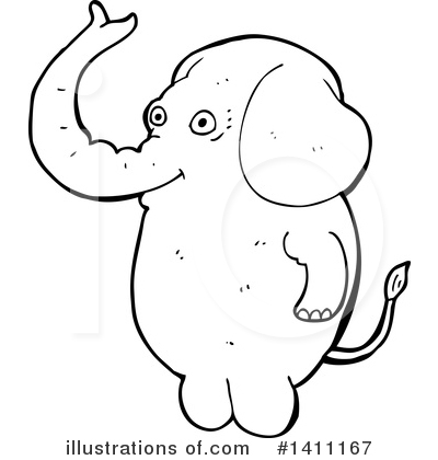 Royalty-Free (RF) Elephant Clipart Illustration by lineartestpilot - Stock Sample #1411167