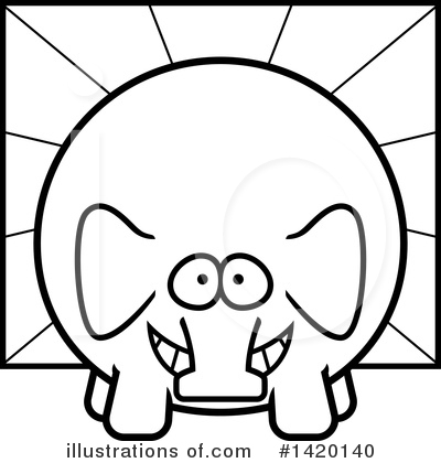 Royalty-Free (RF) Elephant Clipart Illustration by Cory Thoman - Stock Sample #1420140