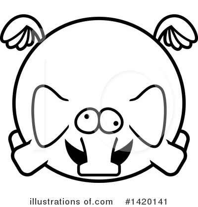 Royalty-Free (RF) Elephant Clipart Illustration by Cory Thoman - Stock Sample #1420141
