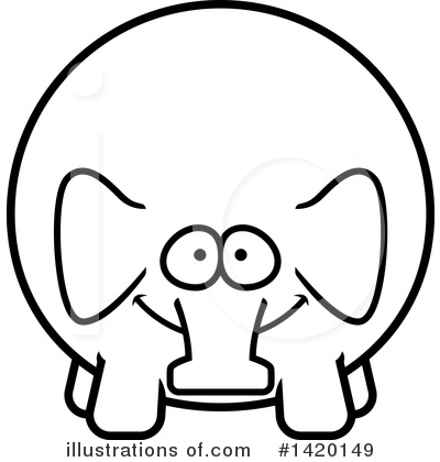 Royalty-Free (RF) Elephant Clipart Illustration by Cory Thoman - Stock Sample #1420149