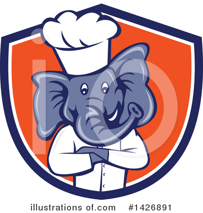 Royalty-Free (RF) Elephant Clipart Illustration by patrimonio - Stock Sample #1426891