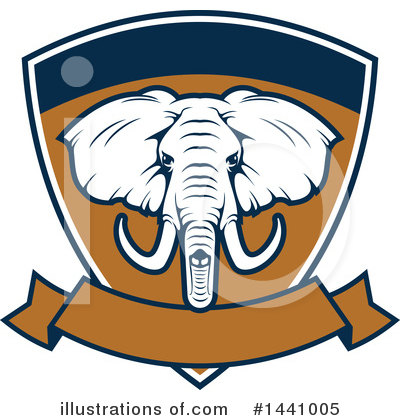 Royalty-Free (RF) Elephant Clipart Illustration by Vector Tradition SM - Stock Sample #1441005