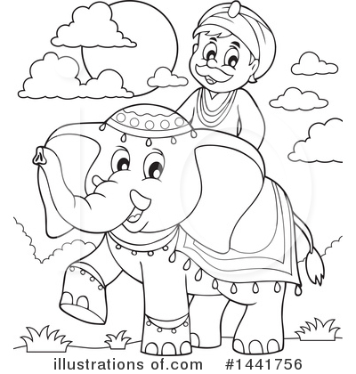 Royalty-Free (RF) Elephant Clipart Illustration by visekart - Stock Sample #1441756