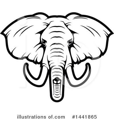 Royalty-Free (RF) Elephant Clipart Illustration by Vector Tradition SM - Stock Sample #1441865