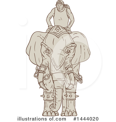 Royalty-Free (RF) Elephant Clipart Illustration by patrimonio - Stock Sample #1444020