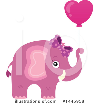 Royalty-Free (RF) Elephant Clipart Illustration by visekart - Stock Sample #1445958