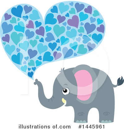 Royalty-Free (RF) Elephant Clipart Illustration by visekart - Stock Sample #1445961