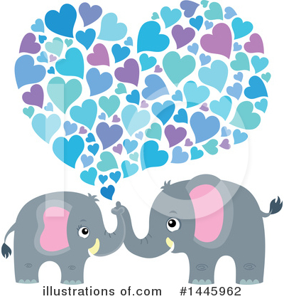 Royalty-Free (RF) Elephant Clipart Illustration by visekart - Stock Sample #1445962