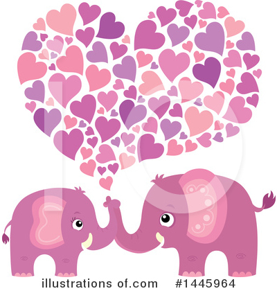 Royalty-Free (RF) Elephant Clipart Illustration by visekart - Stock Sample #1445964