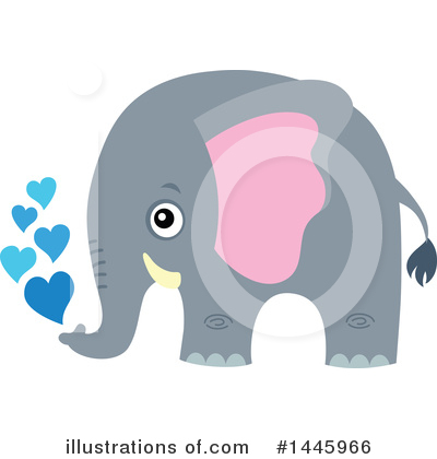 Royalty-Free (RF) Elephant Clipart Illustration by visekart - Stock Sample #1445966