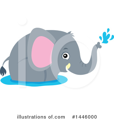 Royalty-Free (RF) Elephant Clipart Illustration by visekart - Stock Sample #1446000