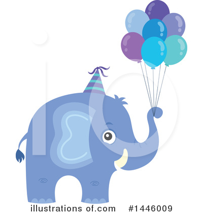 Royalty-Free (RF) Elephant Clipart Illustration by visekart - Stock Sample #1446009