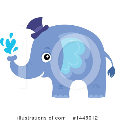 Royalty-Free (RF) Elephant Clipart Illustration by visekart - Stock Sample #1446012