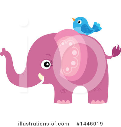 Royalty-Free (RF) Elephant Clipart Illustration by visekart - Stock Sample #1446019