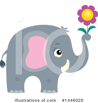 Royalty-Free (RF) Elephant Clipart Illustration by visekart - Stock Sample #1446020