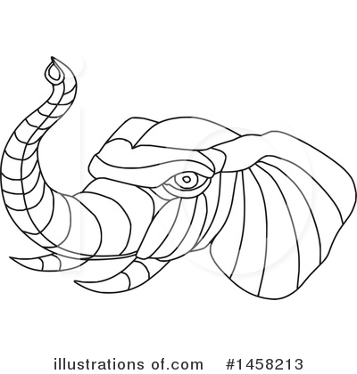 Royalty-Free (RF) Elephant Clipart Illustration by patrimonio - Stock Sample #1458213