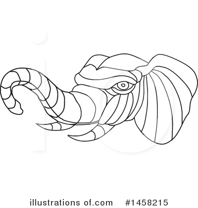 Royalty-Free (RF) Elephant Clipart Illustration by patrimonio - Stock Sample #1458215