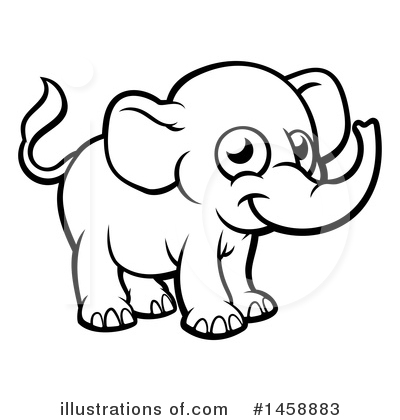 Royalty-Free (RF) Elephant Clipart Illustration by AtStockIllustration - Stock Sample #1458883
