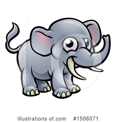 Royalty-Free (RF) Elephant Clipart Illustration by AtStockIllustration - Stock Sample #1506071