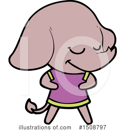 Royalty-Free (RF) Elephant Clipart Illustration by lineartestpilot - Stock Sample #1508797