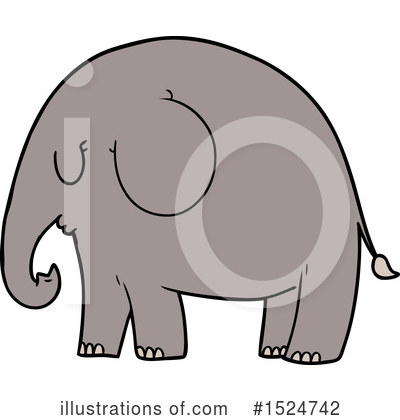 Royalty-Free (RF) Elephant Clipart Illustration by lineartestpilot - Stock Sample #1524742