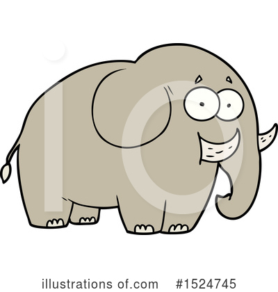 Royalty-Free (RF) Elephant Clipart Illustration by lineartestpilot - Stock Sample #1524745