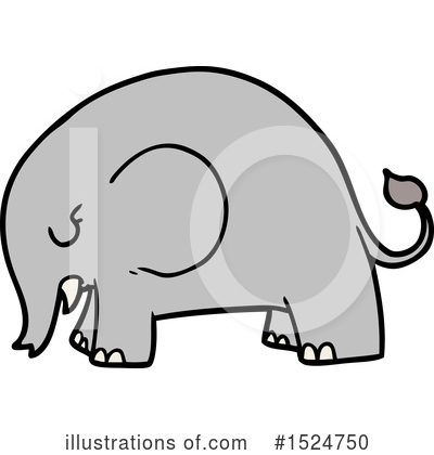 Royalty-Free (RF) Elephant Clipart Illustration by lineartestpilot - Stock Sample #1524750