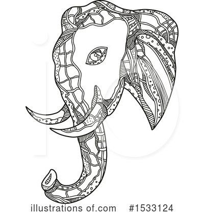 Royalty-Free (RF) Elephant Clipart Illustration by patrimonio - Stock Sample #1533124