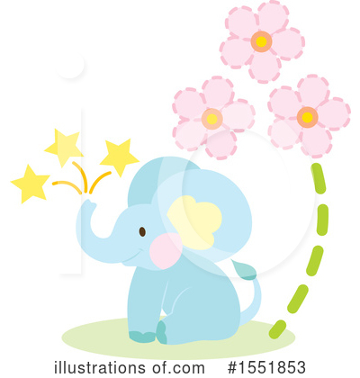 Royalty-Free (RF) Elephant Clipart Illustration by Cherie Reve - Stock Sample #1551853