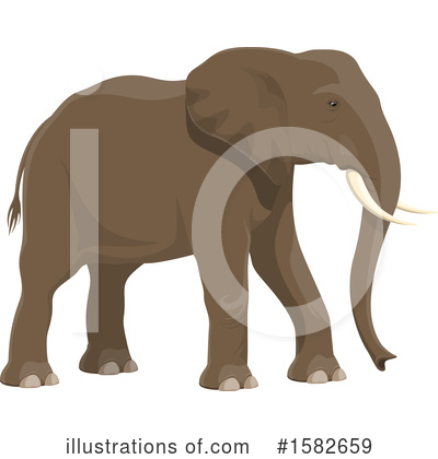 Royalty-Free (RF) Elephant Clipart Illustration by Vector Tradition SM - Stock Sample #1582659