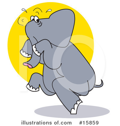 Royalty-Free (RF) Elephant Clipart Illustration by Andy Nortnik - Stock Sample #15859