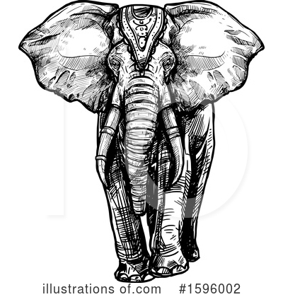 Royalty-Free (RF) Elephant Clipart Illustration by Vector Tradition SM - Stock Sample #1596002