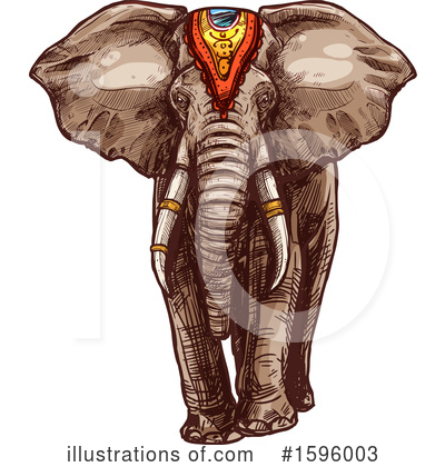 Royalty-Free (RF) Elephant Clipart Illustration by Vector Tradition SM - Stock Sample #1596003