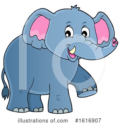 Royalty-Free (RF) Elephant Clipart Illustration by visekart - Stock Sample #1616907