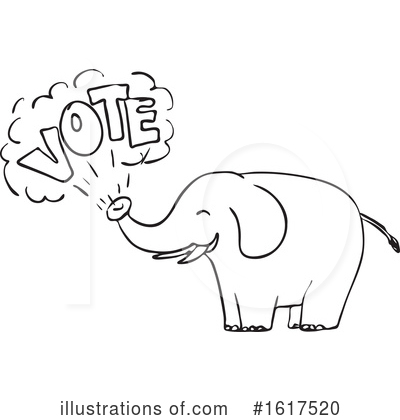 Royalty-Free (RF) Elephant Clipart Illustration by patrimonio - Stock Sample #1617520