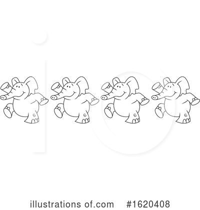 Royalty-Free (RF) Elephant Clipart Illustration by Johnny Sajem - Stock Sample #1620408