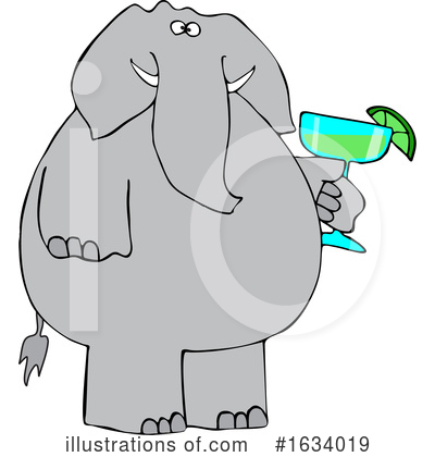 Royalty-Free (RF) Elephant Clipart Illustration by djart - Stock Sample #1634019