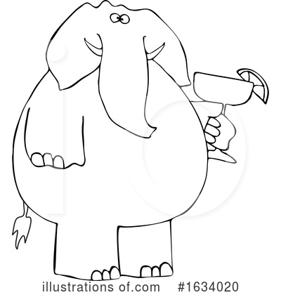 Royalty-Free (RF) Elephant Clipart Illustration by djart - Stock Sample #1634020