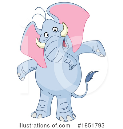 Royalty-Free (RF) Elephant Clipart Illustration by yayayoyo - Stock Sample #1651793