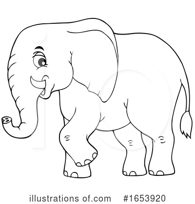Royalty-Free (RF) Elephant Clipart Illustration by visekart - Stock Sample #1653920