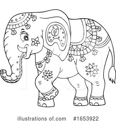 Royalty-Free (RF) Elephant Clipart Illustration by visekart - Stock Sample #1653922