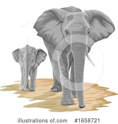 Royalty-Free (RF) Elephant Clipart Illustration by Morphart Creations - Stock Sample #1658721