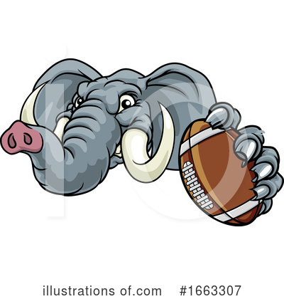 Royalty-Free (RF) Elephant Clipart Illustration by AtStockIllustration - Stock Sample #1663307