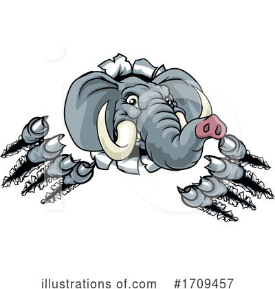 Royalty-Free (RF) Elephant Clipart Illustration by AtStockIllustration - Stock Sample #1709457