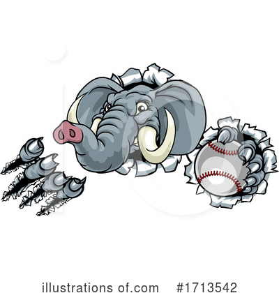 Royalty-Free (RF) Elephant Clipart Illustration by AtStockIllustration - Stock Sample #1713542