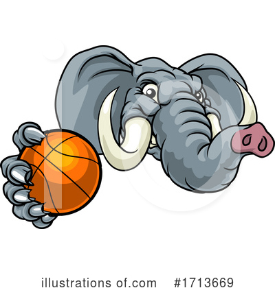 Royalty-Free (RF) Elephant Clipart Illustration by AtStockIllustration - Stock Sample #1713669