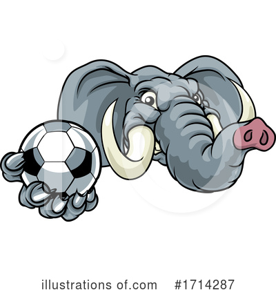 Royalty-Free (RF) Elephant Clipart Illustration by AtStockIllustration - Stock Sample #1714287